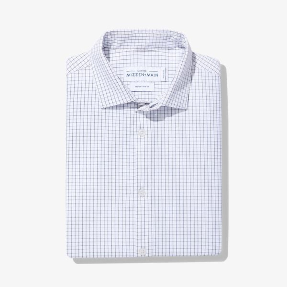 Mizzen and Main Leeward Dress Shirt — Navy Grid